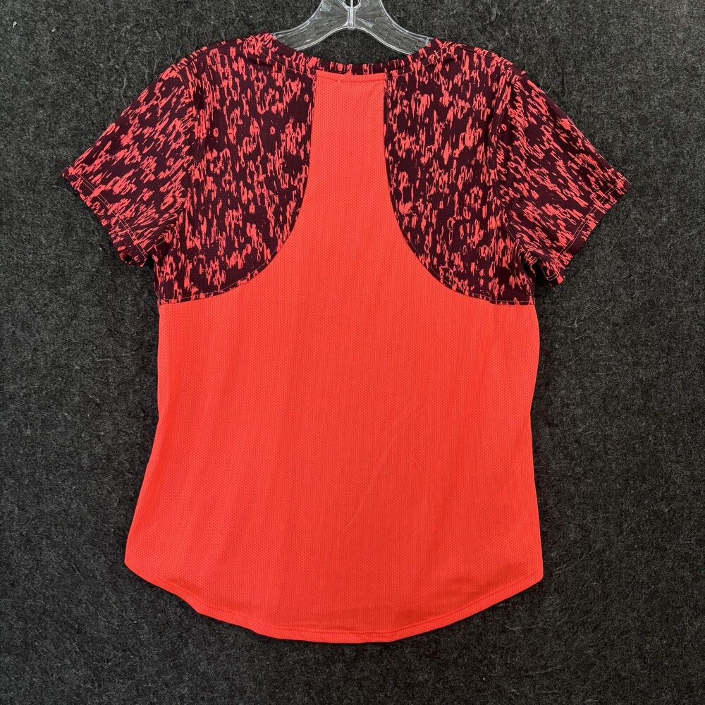 Under Armour Speedstride Shirt Women's Large Red Printed Running Workout Gym - Picture 3 of 8